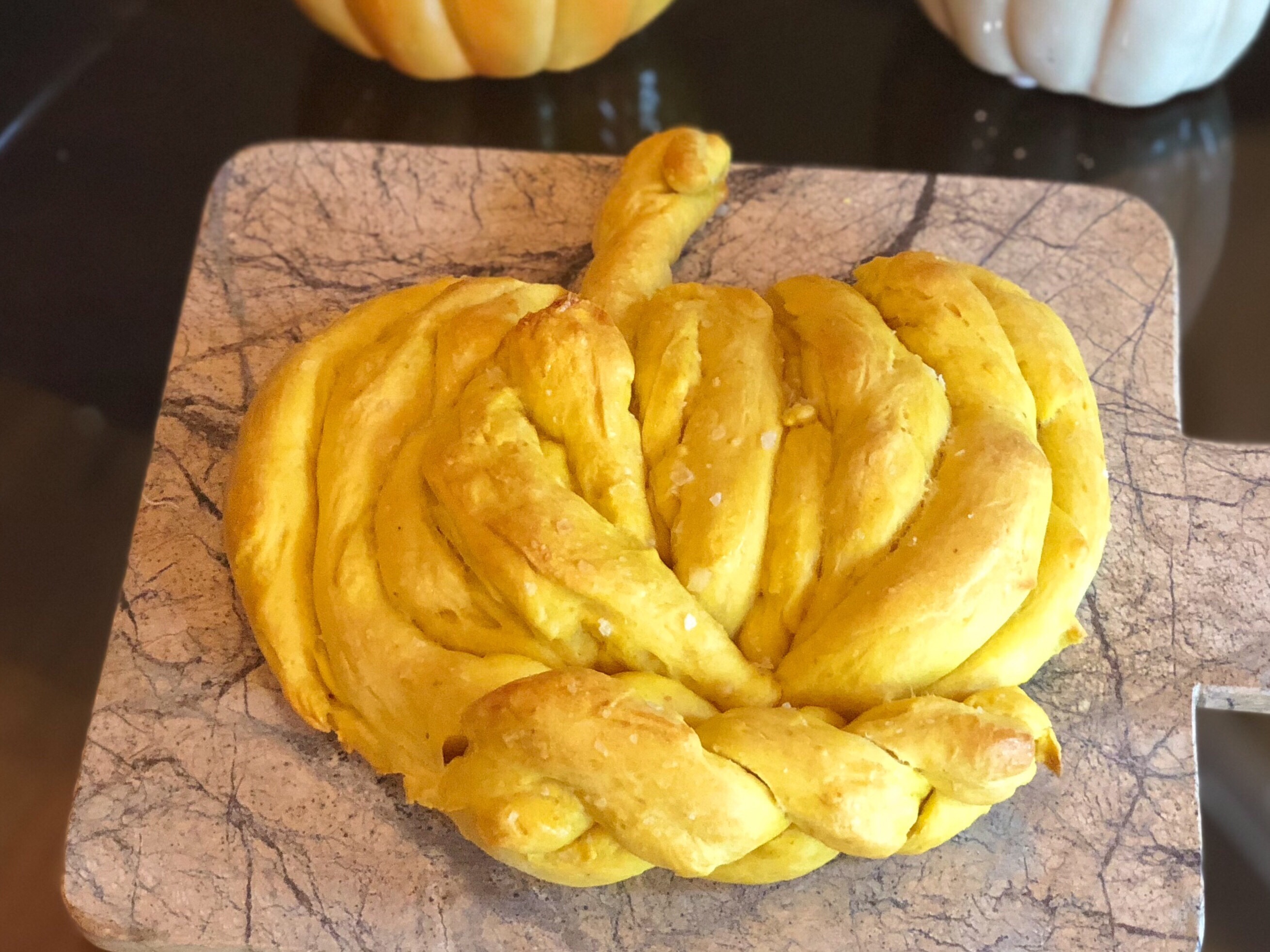 Pumpkin Pull Apart Braided Bread