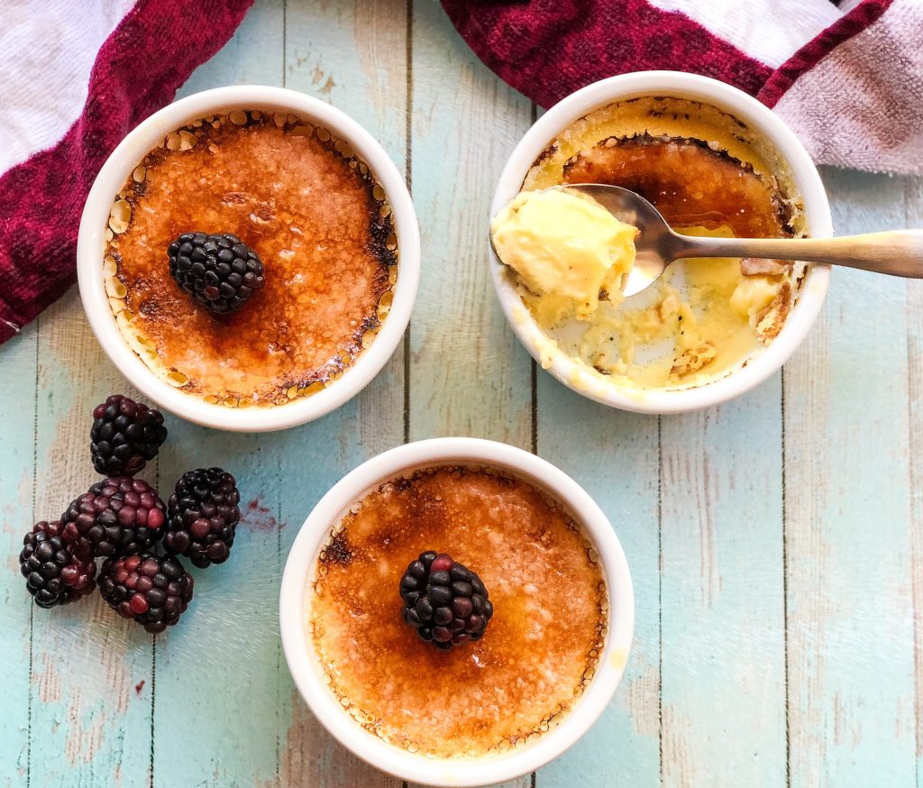 Creme Brulee enhanced with Eggnog flavoring throughout