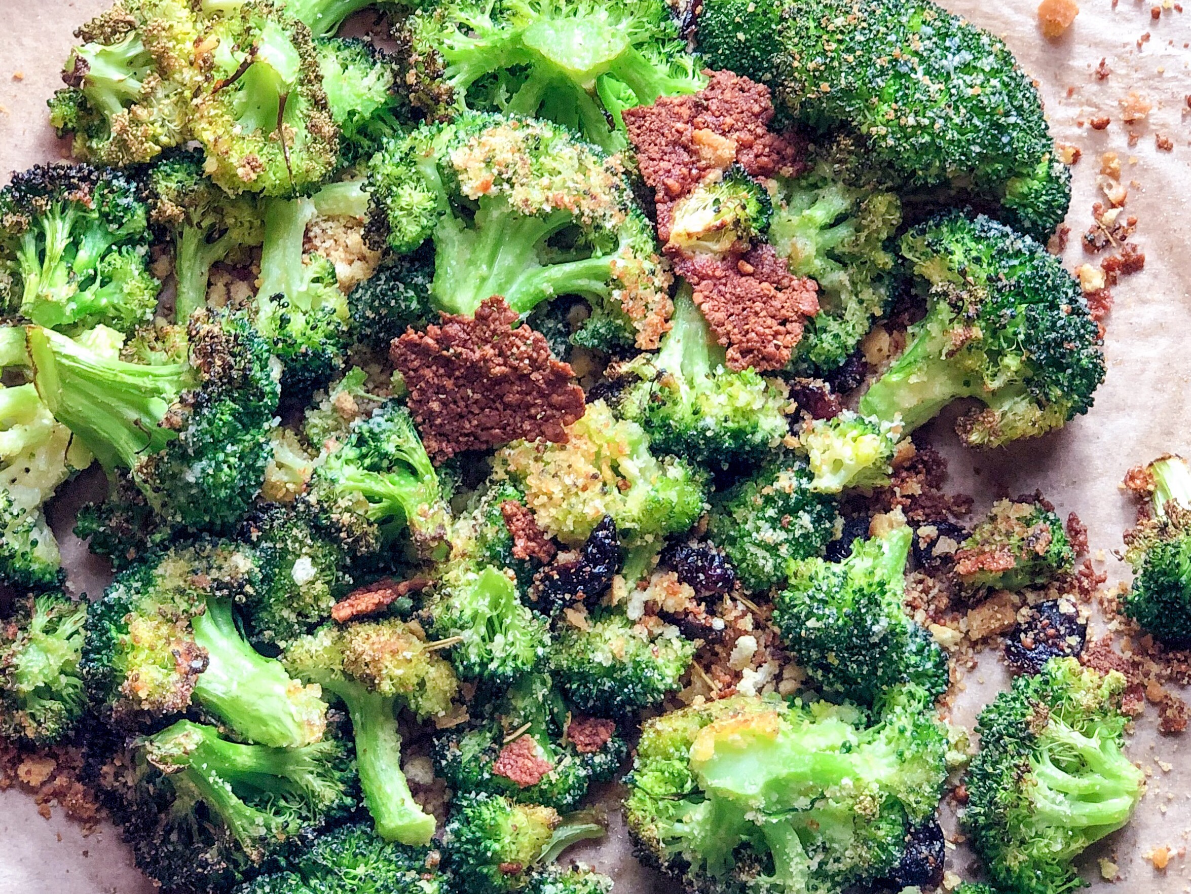 Crispy Roasted Broccoli With Cranberries