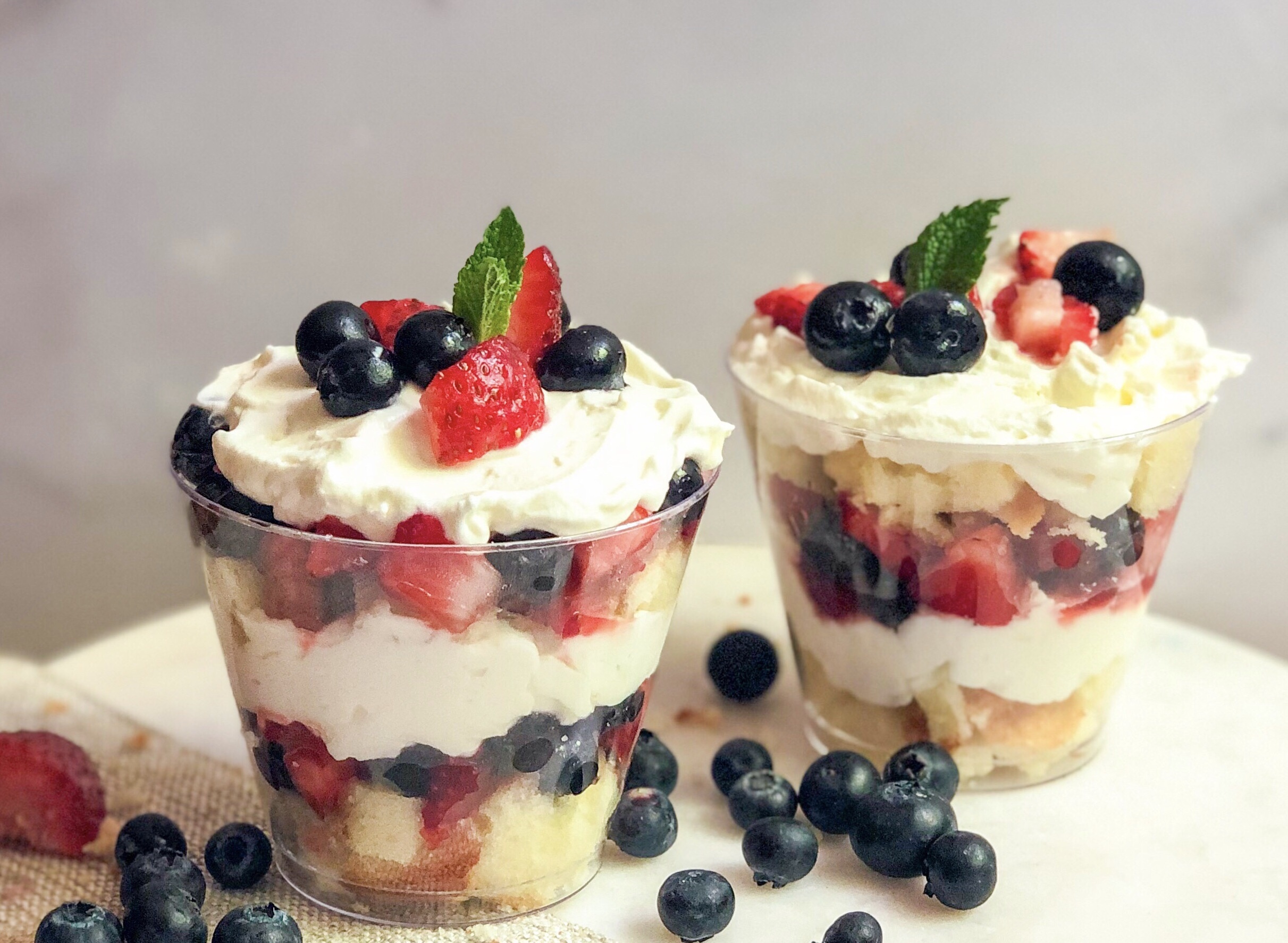 Red, White, Blue Berry Trifle
